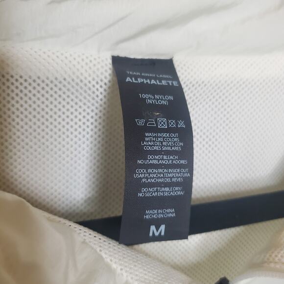 Alphalete Performance Endure Crop Jacket White Women's Size Medium Windbreaker - Picture 6 of 9